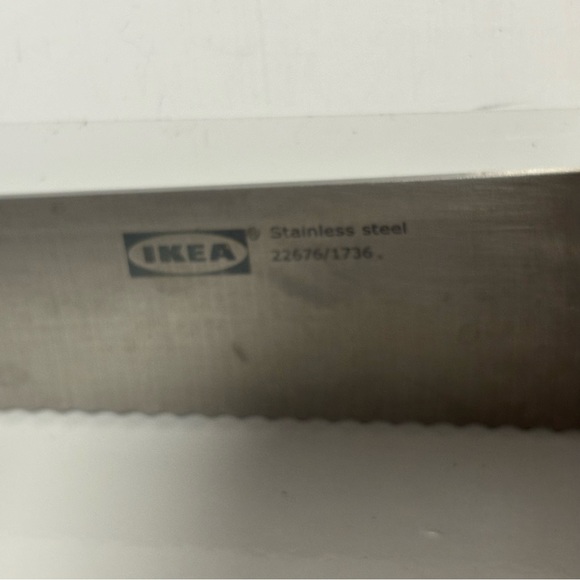 Ikea ÄNDLIG Stainless Steel Knife 22676/1736 gray & white molded handle - Picture 2 of 6